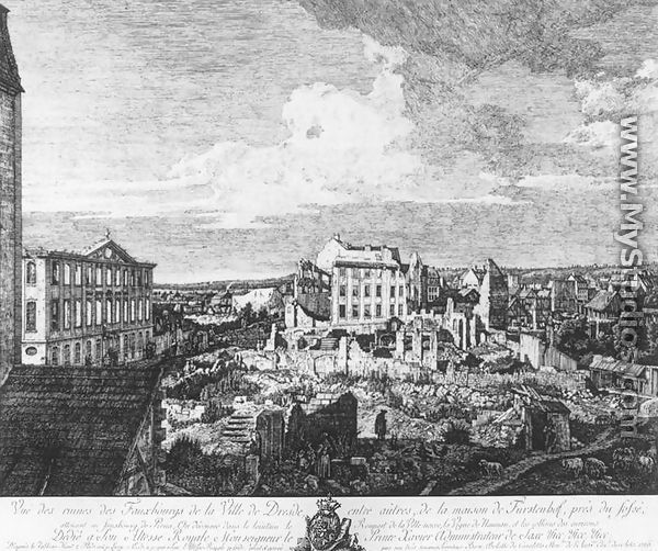 Dresden, the Ruins of the Pirnaische Vorstadt 1766 - Bernardo Bellotto (Canaletto)