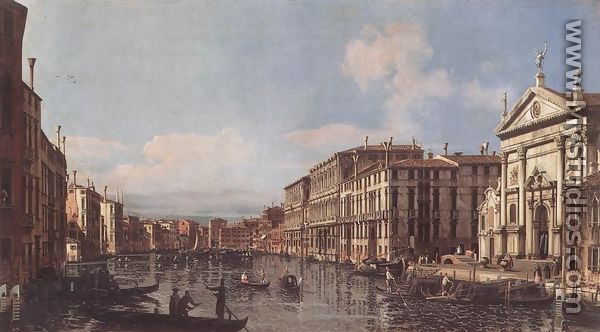 View of the Grand Canal at San Stae - Bernardo Bellotto (Canaletto)