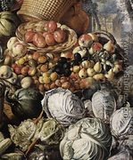 Market Woman with Fruit, Vegetables and Poultry (detail)  1564 - Joachim Beuckelaer