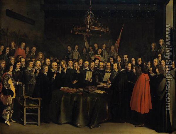 The Ratification of the Treaty of Munster, 15 May 1648 Year 1648 - Gerard Ter Borch