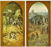 Tiptych of Temptation of St Anthony (outer wings) - Hieronymous Bosch