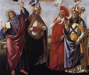 Coronation of the Virgin (detail 1) 1490-92 - Sandro Botticelli (Alessandro Filipepi)