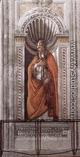 St Sixtus II 1481 - Sandro Botticelli (Alessandro Filipepi)