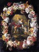 Garland of Flowers 1660s - Abraham Brueghel
