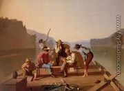 Raftsmen Playing Cards 1847 - George Caleb Bingham