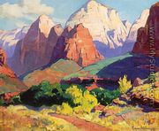 Pinnacle Rock, Zion National Park in Utah 1928 - Franz Bischoff