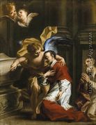 St Carlo Borromeo Tended by an Angel - Francesco Caccianiga