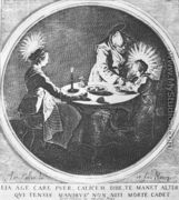 The Holy Family at Table 1628 - Jacques Callot