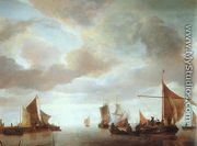 Ships on a Calm Sea near Land - Jan Van De Capelle
