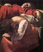 The Death of the Virgin (detail) 1605-06 - (Michelangelo) Caravaggio