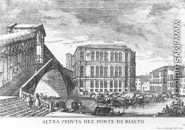 The Rialto Bridge 1703 - Luca Carlevaris