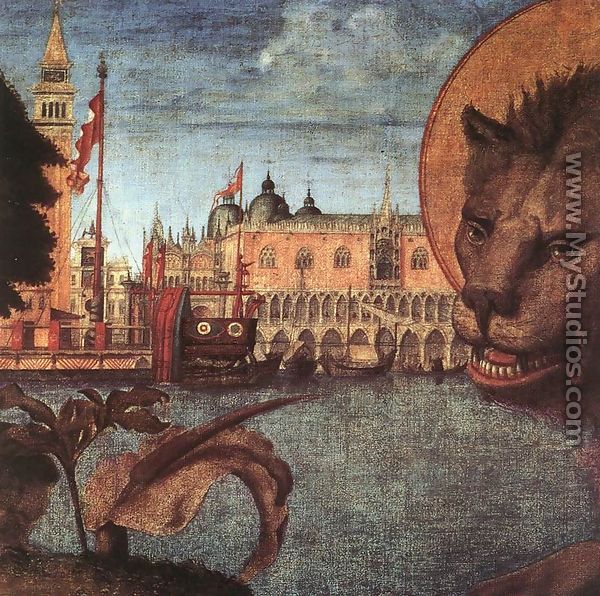The Lion of St Mark (detail 2) 1516 - Vittore Carpaccio