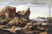 Landscape with Bathers c. 1616 - Antonio Carracci