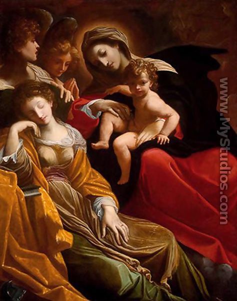 The Dream of Saint Catherine of Alexandria c. 1593 - Lodovico Carracci