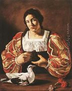 Woman with a Dove 1610s - Cecco Del Caravaggio