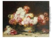 Chrysanthemum And Other Flowers In A Bowl - Achille Zo