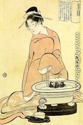 Geisha Behaving like a Married Woman, 1794 - Eishosai Choki