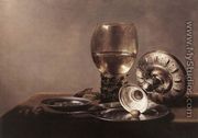 Still-life with Wine Glass and Silver Bowl - Pieter Claesz.