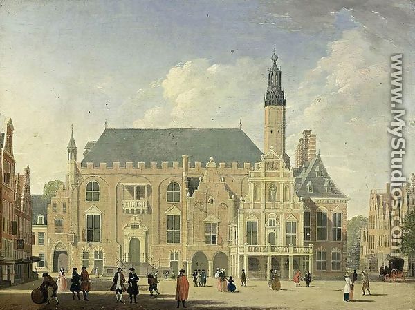 Haarlem: View of the Town Hall - Jan ten Compe