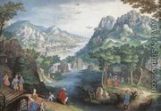 Mountain Landscape with River Valley and the Prophet Hosea - Gillis van Coninxloo