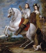Equestrian Portrait of a Couple - Gonzales Coques