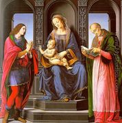 The Virgin and Child with St Julian and St Nicholas of Myra 1490-92 - Lorenzo di Credi
