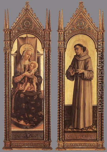 Madonna and Child; St Francis of Assisi 1471-72 - Carlo Crivelli