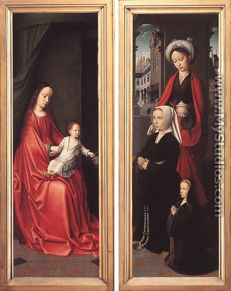 Triptych of Jan Des Trompes (rear of the wings) 1505 - Gerard David
