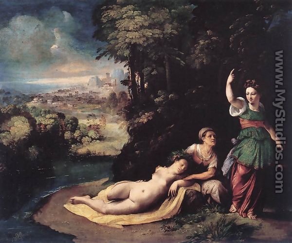 Diana and Calisto c. 1528 - Dosso Dossi (Giovanni di Niccolo Luteri)