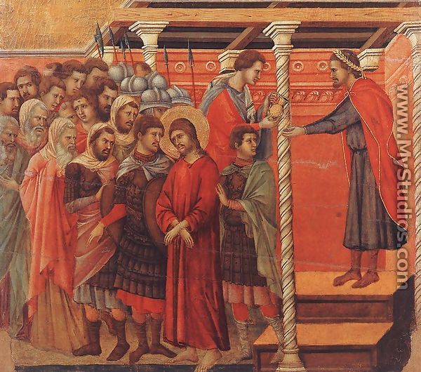 Pilate Washing his Hands 1308-11 - Duccio Di Buoninsegna