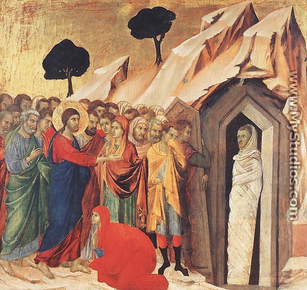 Resurrection of Lazarus 1308-11 - Duccio Di Buoninsegna