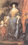 Henrietta Maria with her Dwarf, Sir Jeffrey Hudson 1633 - Sir Anthony Van Dyck