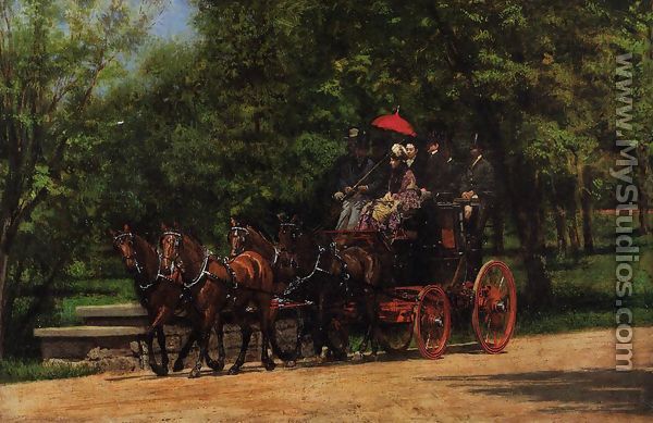 A May Morning in the Park (The Fairman Rogers Four-in-Hand) 1879-80 - Thomas Cowperthwait Eakins