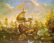 The Battle of the Spanish Fleet with Dutch Ships in May 1573 during the Siege of Haarlem - Andries Van Eertvelt