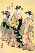 Hanogi, Yoshino and Tatsuta from the Ogiya Establishment, 1789-1801 - Chobunsai Eishi