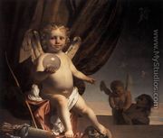 Amor Holding a Glass Orb c. 1660 - Caesar Van Everdingen