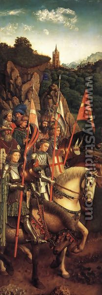 The Ghent Altarpiece- The Soldiers of Christ 1427-30 - Jan Van Eyck