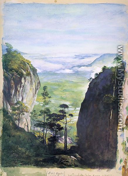 Mountain Gorge near Dambulla, Ceylon - John La Farge