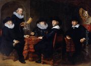 Four Governors of the Arquebusiers Civic Guard, Amsterdam 1642 - Govert Teunisz. Flinck