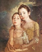 The Artist's Daughters with a Cat 1759-61 - Thomas Gainsborough