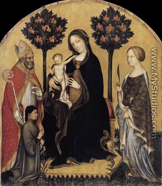Virgin and Child with Sts Nicholas and Cathrine c. 1405 - Gentile Da Fabriano
