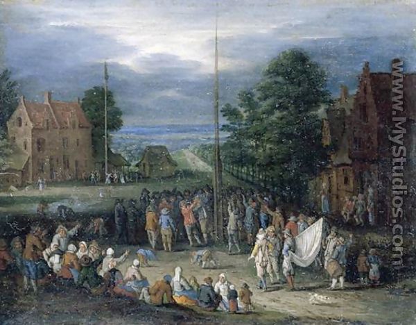 Village Scene - Pieter Gijsels
