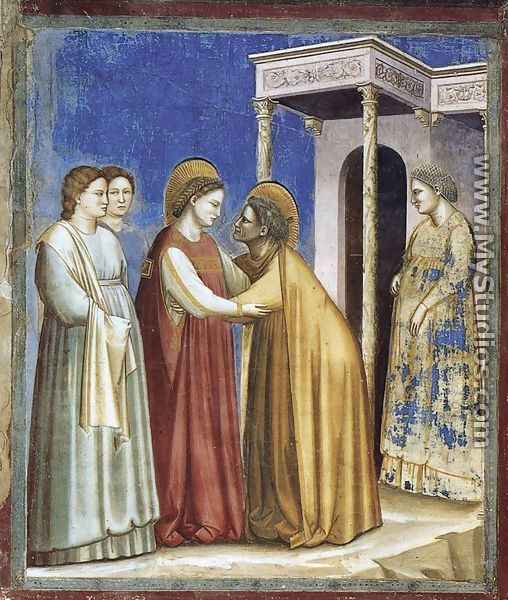 No. 16 Scenes from the Life of the Virgin- 7. Visitation 1306 - Giotto Di Bondone