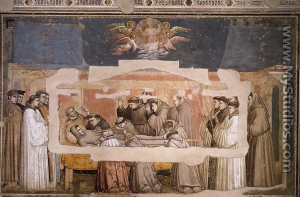 Scenes from the Life of Saint Francis- 4. Death and Ascension of St Francis c. 1325 - Giotto Di Bondone