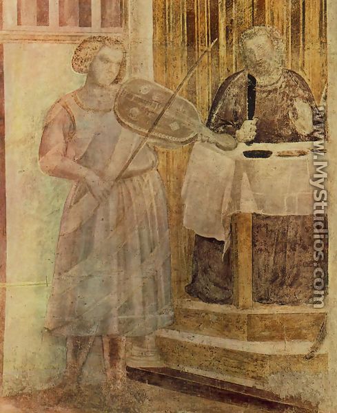 Scenes from the Life of St John the Baptist- 3. Feast of Herod (detail 1) 1320 - Giotto Di Bondone