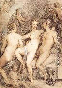 Venus between Ceres and Bacchus 1590s - Hendrick Goltzius