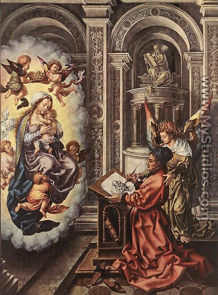 St Luke Painting the Madonna 1520-25 - Jan (Mabuse) Gossaert