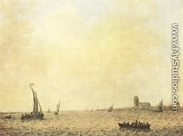 View of Dordrecht from the Oude Maas 1644 - Jan van Goyen