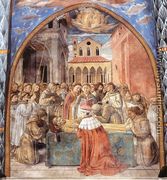 Scenes from the Life of St Francis (Scene 12, south wall) 1452 - Benozzo di Lese di Sandro Gozzoli