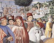 St Augustine Departing for Milan (detail 1) 1464-65 - Benozzo di Lese di Sandro Gozzoli